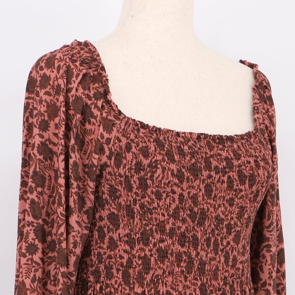 FAHERTY Susanne Smocked Montserrat Floral Midi Dress Size M - Picture 5 of 7